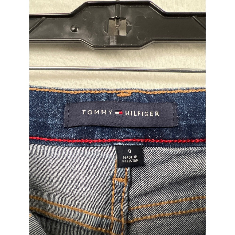 Tommy Hilfiger Tribeca Bootcut Jeans Womens 8 Dark Wash Stretch Mid Rise Denim - Picture 2 of 10